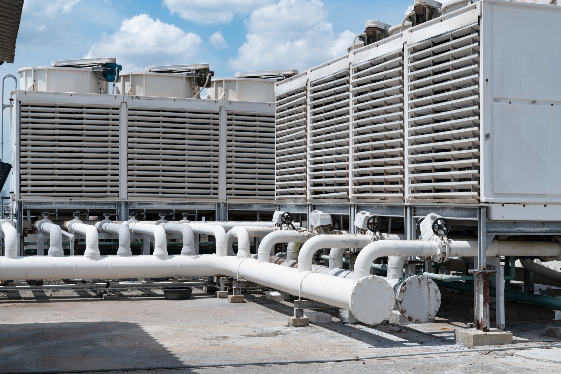 cooling towers unit on the roof